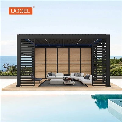 Pergola z motoriziranimi louverji
